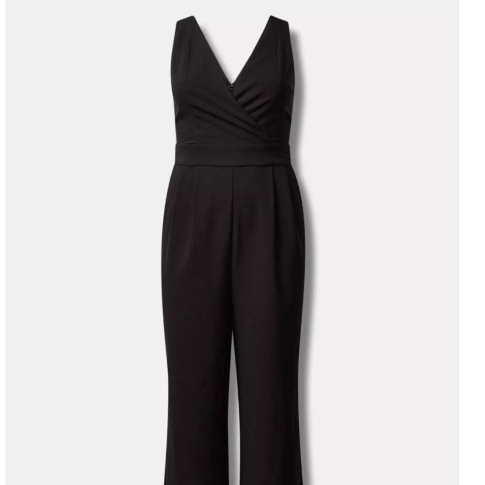 Torrid Studio Knit Surplice Tie Back Jumpsuit Sz 24
